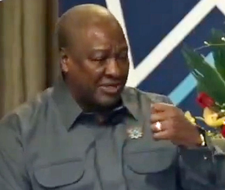 President John Dramani Mahama speaks at Temple University Center for Anti-Racism on March 27. (Click the image to see video of his remarks, courtesy of Rightify Ghana)