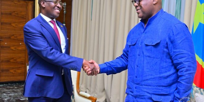 DRC–Uganda Relations Deepen as Kinshasa Receives Presidential Envoy Ahead of Museveni Inauguration