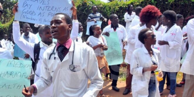 Medical interns on strike recently