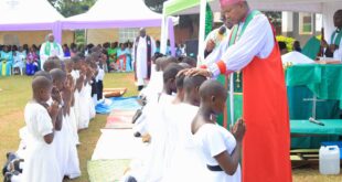 Bishop Kagodo Confirms 60 Christians at Buziika, Urges Parents to Prioritize Education and Unity