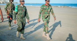 Ugandan and Somali Troops conduct a tour in Somalia