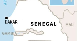 Map of Senegal shows the capital, Dakar. (Map courtesy of AFP)