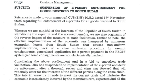 S Sudan E Permit Scandal Deepens Memo Suspending System Was Issued