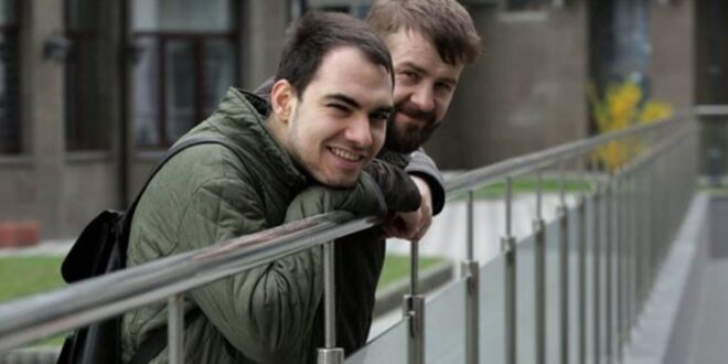 Although Ukraine in general does not acknowledge same-sex marriages, a court recognized the marriage Tymur Levchuk and Zorian Kis, a Ukrainian diplomat stationed in Israel. Zoryan Kis, First Secretary of the Ukrainian Embassy in Israel, and his partner Tymur Levchuk. The couple had lived together since 2013 and were legally married in the United States in 2021.. (Photo courtesy of Teenergizer)