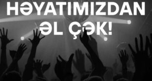 Graphic from the Azerbaijan LGBTQ organization Qiy Vaar states, "Get Out of Our Lives"