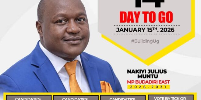 Budadiri Easts Nakiyi To Resume Campaigns Today As We Near