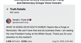 International Scrutiny Intensifies as Trump and Democracy Groups Voice Concern