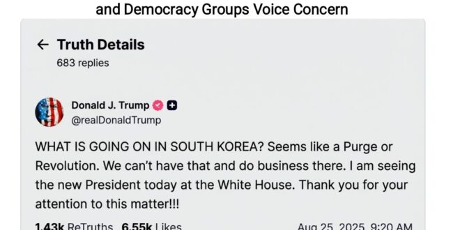 International Scrutiny Intensifies as Trump and Democracy Groups Voice Concern