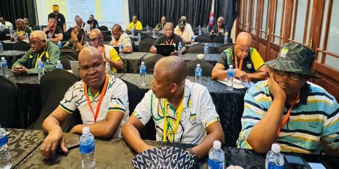 ANC Mpumalanga members attend Lekgotla in Mbombela on February 24, 2026.