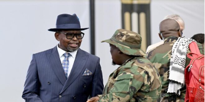 Minister Enoch Godongwana seen minutes before delivering the 2026 Budget Speech.