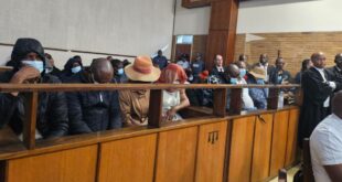 Suspects arrested in connection with the defrauding of the Mpumalanga Education Department make their first appearance at the Nelspruit Magistrate's Court on February 23, 2026.