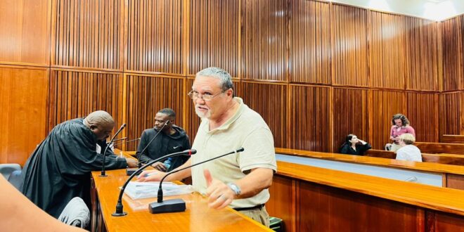 Pig farmer Zachariah Olivier appears in the High Court in Polokwane, Limpopo on February 27, 2026.