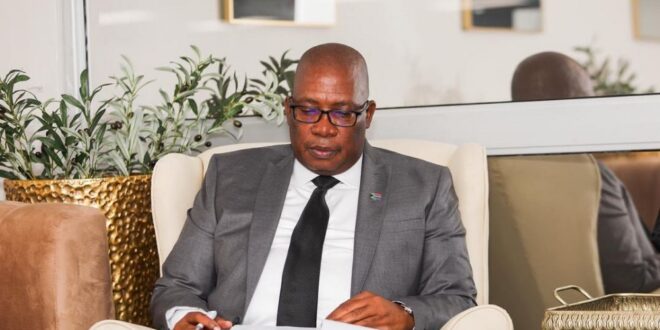 Gauteng Premier Panyaza Lesufi doing final touch ups on his speech ahead on his State of the Province Address (SOPA) on February 23, 2026.