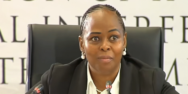 Linda Gxasheka returns to the stand at the Madlanga Commission