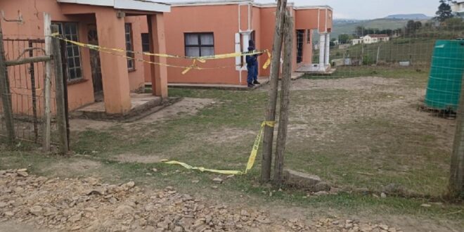 The Lusikisiki crime scene cordoned off.