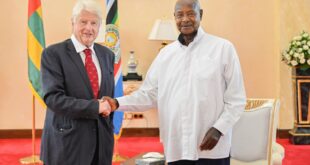 Museveni Meets Boris Johnsons Father Stanley Johnson