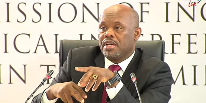 Suspended Deputy National Police Commissioner, Shadrack Sibiya is giving evidence at the Madlanga Commission of Inquiry in Pretoria on February 24, 2026.