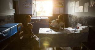 A 19-year-old woman talks with nurse Valeria Zafisoa at a traveling contraception clinic in eastern Madagascar run by the British nonprofit group MSI Reproductive Choices. That group lost $15 million in funding the last time Trump enforced the Mexico City policy. (Samantha Reinders photo courtesy of NPR)