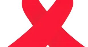 Red ribbon logo in the fight against HIV/AIDS