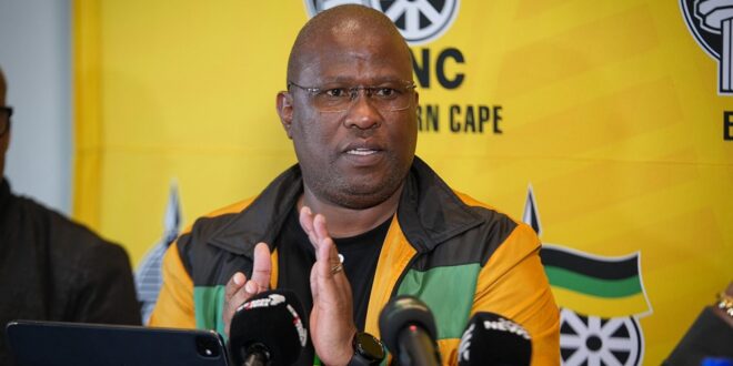 ANC Eastern Cape Chairperson Oscar Mabuyane briefs the media on the party’s readiness ahead of the Provincial Conference in this image captured on 24 March 2026.