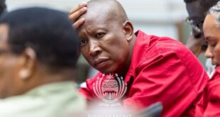 The Economic Freedom Fighters (EFF) leader Julius Malema at Parliament’s Ad Hoc Committee probing national security on March 10, 2026.