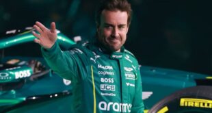 Aston Martin's Fernando Alonso during the F1 75 Live Season Launch at The O2 in London, Britain on February 18, 2025.