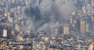 Smoke rises after an Israeli strike on Beirut's southern suburbs, following an escalation between Hezbollah and Israel amid the US-Israeli conflict with Iran, Lebanon.