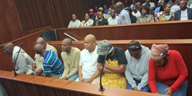 Eight people accused of insurance-related murders appear before the Polokwane Magistrate's Court in Limpopo on 25 March 2026.
