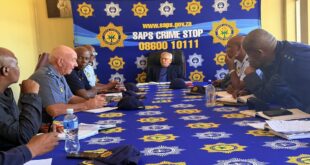 Acting Police Minister Firoz Cachalia is being briefed on the shooting in Westbury, Johannesburg, March 7, 2026.