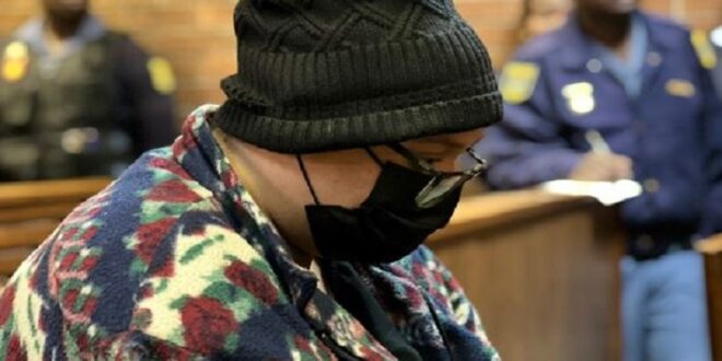 Tiffany Nicole Meek appears in the Roodepoort Magistrate Court as a suspect in the murder case of her son Jayden-Lee Meek on July 14, 2025.