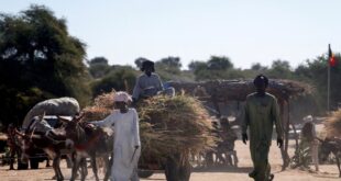People travel between Chad and Sudan, amid the ongoing conflict between the paramilitary Rapid Support Forces (RSF) and the Sudanese Army, at the Tine border post in eastern Chad on November 22, 2025.