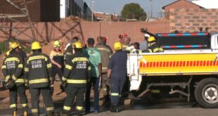 Johannesburg Emergency Management Services on the scene at the Ormonde building after it collapsed.
