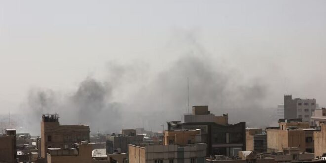 Smoke rises following an explosion, after Israel and the U.S. launched strikes on Iran, in Tehran, Iran on February 28, 2026.