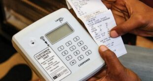 A prepaid electricity meter.