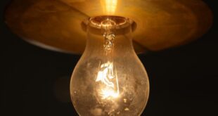 An electricity bulb switched on.