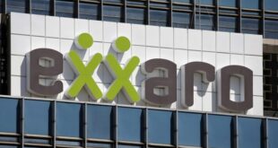 The logo of South African coal miner Exxaro is seen outside the company's Pretoria headquarters, South Africa.