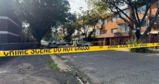 Crime scene where police shot four suspects in Yeoville, Johannesburg on March 25, 2026.