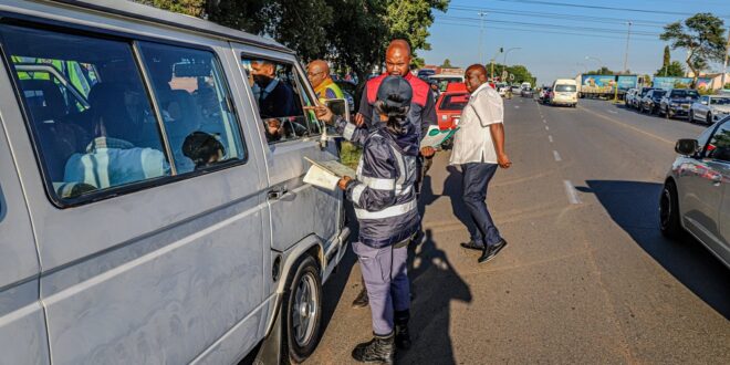 A scholar transport vehicle is seen during an inspection by the Department of Transport on 22 January 2026.