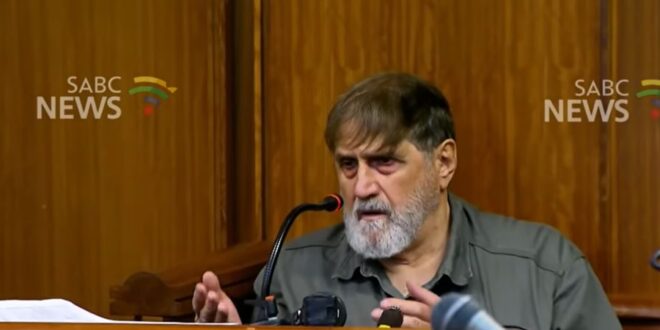 Former apartheid police commander Eugene de Kok giving evidence at the Cradock 4 inquest at the Gqeberha High Court in the Eastern Cape on March 23, 2026.