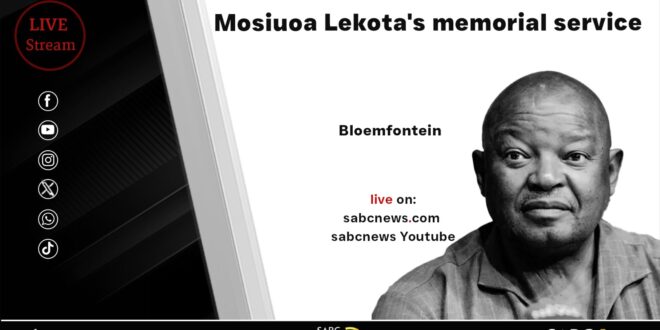 LIVE Mosiuoa Lekotas memorial service at the Bloemfontein City hall