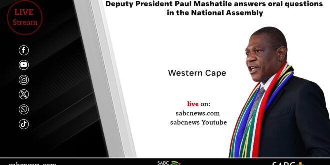 LIVE Paul Mashatile answers oral questions in the National Assembly