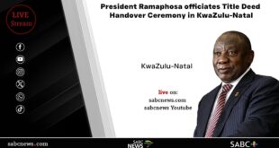 LIVE Ramaphosa officiates title deed handover ceremony in KZN