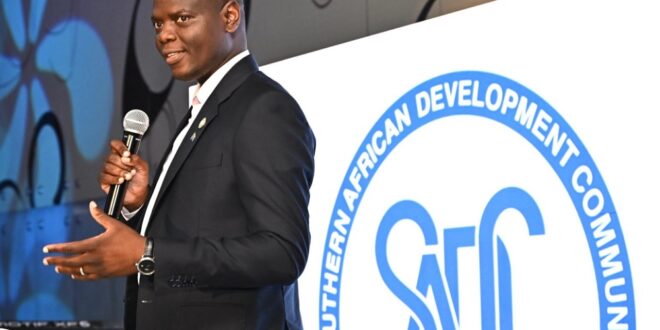 International Relations and Cooperation Minister Ronald Lamola addresses Ministers and Heads of Delegation who attended the Ordinary Meeting of the SADC Council of Ministers.