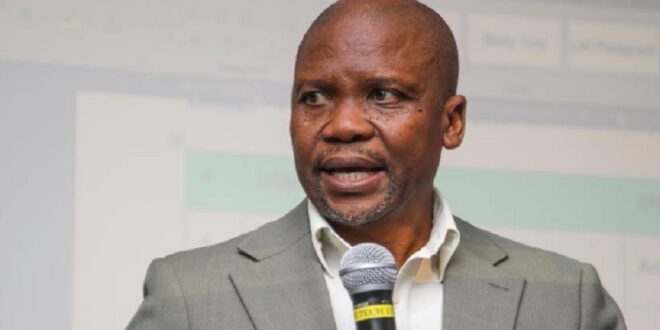 Axed MK Party Secretary-General Bongani Mncwango speaking at a party event.