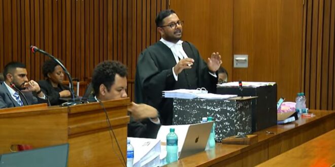 uMkhonto weSizwe (MKP) Legal Representative Adv Kameel Premhid speaks at the High Court in Pretoria on March 25, 2026.