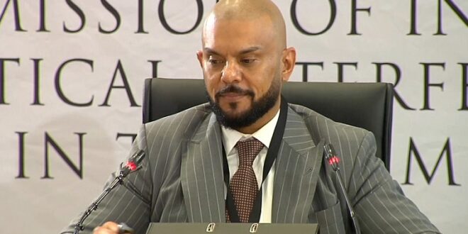 Businessman Sulieman Carrim appears before the Madlanga Commission.