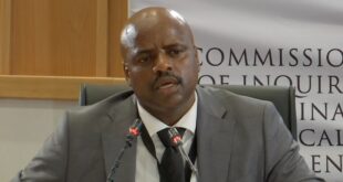 Suspended Ekurhuleni Metro Police Deputy Chief Julius Mkhwanazi testifying at the Madlanga Commission.