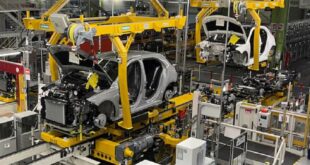 A general view of a production line of a car manufacturer.