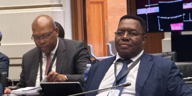 National Police Commissioner Gen Fannie Masemola arrives for his wrap-up engagement with Parliament’s Ad Hoc Committee on March 17, 2026.