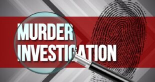 Murder investigation graphic.